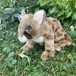 FOLKMANIS ~ MOUNTAIN LION CUB Plush Hand Puppet ~ BLUE Eyes Long Tail~ Realistic - Picture 1 of 11