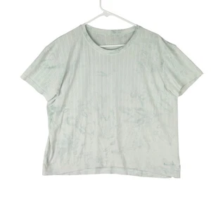 Lululemon Train to Be TieDye kurzärmliges Top Größe 10 Damen blau weiß Stretch - Bild 1 von 7