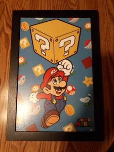 Super Mario Bros Framed Wall Art Decor Video Game Print Gameroom Arcade 19”x13” - Picture 1 of 6