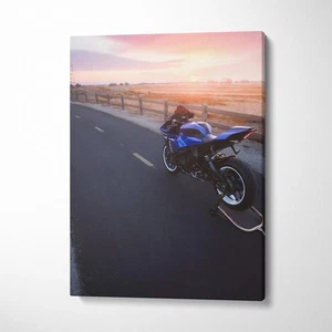 Yamaha R1 High Resolution Museum Quality Vertical Motorcycle Canvas Print #003 - Picture 1 of 14