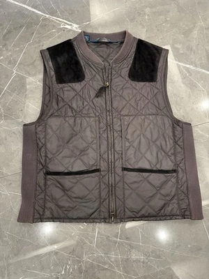 复古 Polo Ralph Lauren 绗缝狩猎背心 XL 黑色紫色 — 第 1/4 张图片