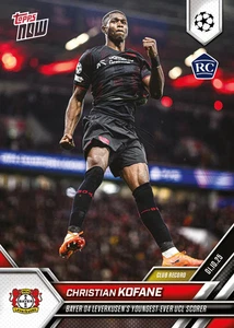 Topps NOW UCL 2025/2026 - Card 030 - Christian Kofane - Bayer Leverkusen - Bild 1 von 2