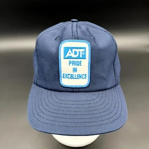 ADT Security Systems Patch Hat Mens Blue Cintas Snapback Adjustable Embroidery - Picture 1 of 16