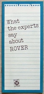 ROVER Press Comments Brochure May 1972 #837/5/72 RANGE ROVER 3500S 2000 - Picture 1 of 4