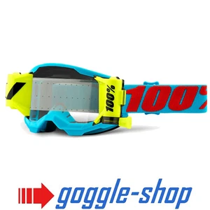 2021 100 % PROZENT PROGNOSE SCHICHTEN 2 ROLL OFF MX MOTOCROSS BRILLE - SUMMIT CYAN - Bild 1 von 1