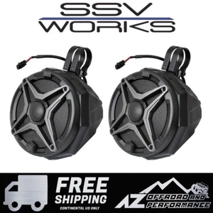 SSV Works Universal Roll Bar Cage Mount 6.5" Pods with Speakers & 1.85" Clamps - Picture 1 of 14