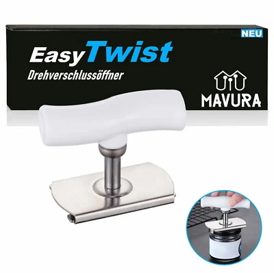 EasyTwist lid opener glass opener screw lid opener twist lock opener White - Image 1 of 4
