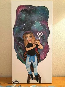 In a World of My Own By Caitlin G. Contemporary Pop Art On Canvas - Picture 1 of 8