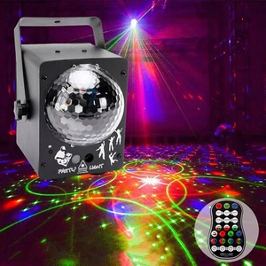 128 Patterns RGB LED Disco Lighting Projector Magic Ball Stage Light Party Show - Picture 1 of 11