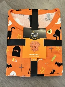 New Hyde & EEK Boutique Women's Large Halloween 2-Piece Family Pajama Set Orange - Picture 1 of 2