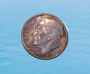 UNITED STATES ROOSEVELT SILVER DIME 1957 KM 195 #4564# - Picture 1 of 2