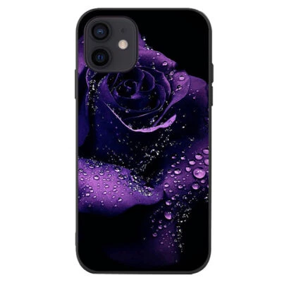 Purple Rose Case For iPhone 15 14 13 12 11 Pro Max Plus Mini XR XS X SE 8 7 6 - Image 1 of 2