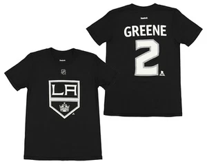 Reebok Los Angeles Kings Matt Greene #2 NHL Boys' Youth (8-20) Player Tee, Black - Picture 1 of 7