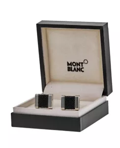 New Montblanc Classic Black Ray Skin Sterling Silver Men's 35824 - Picture 1 of 3