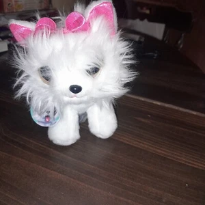 COCO Surprise NO CONE Silvy Puppy Dog White Pink Bow Zuru Plush Stuffed animal - Picture 1 of 4