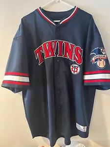 Minnesota Twins #7 Joe Mauer Jersey 2XL Blue True Fan Genuine Merchandise - Picture 1 of 7
