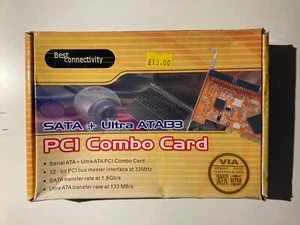 SATA + Ultra ATA133 PCI Combo Card ~ Boxed + Disc - Picture 1 of 2