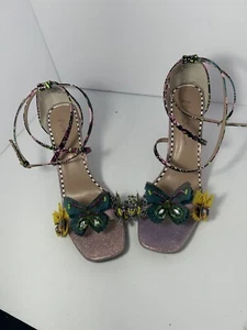 Betsey Johnson Everlee Butterfly Appliqué Ankle Strap Sandal • Women's Size 11 - Picture 1 of 5