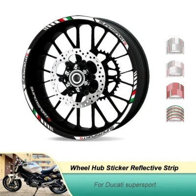 Calcomanía reflectante para llanta de rueda Ducati 500 SuperSport Motos 1978-2022 Foto 1 de 4