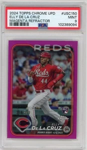 2024 Topps Chrome Update Elly De La Cruz Rookie Magenta /399 RC #USC150 PSA 9 - Picture 1 of 2