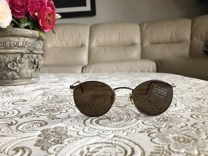 Authentic Vintage Giorgio Armani Round 132 750 with 100% UV Gray Lenses. NOS - Picture 1 of 6