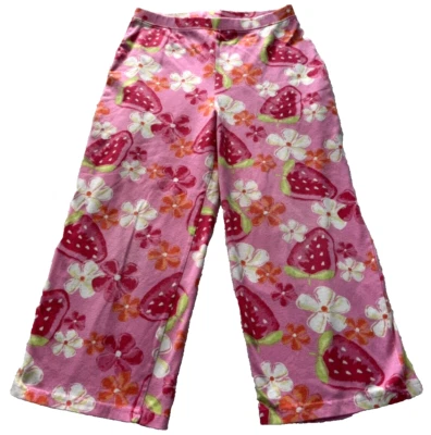 Circo Girls XL 14-16 Pink Strawberry Floral Flower Pants - Image 1 of 4