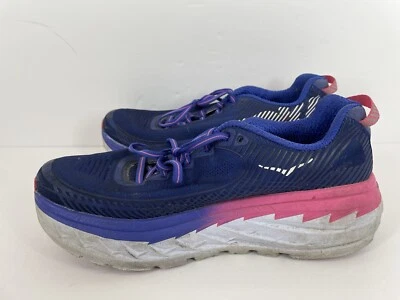 Hoka One One W Bondi 5💥 Wo’s Sz 10 Running Shoes  Blue PINK - Image 1 of 4