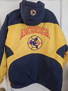 Club América Vintage 90s Liga MX Soccer Nylon Fleece Jacket Men's Size Medium - Bild 1 von 9