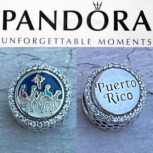Rare PANDORA Puerto Rico Exclusive 3 Kings Reversible Button Charm - Picture 1 of 7