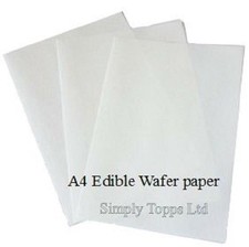 12 A4 sheets white semi-transparent edible paper wafer paper rice paper Baking