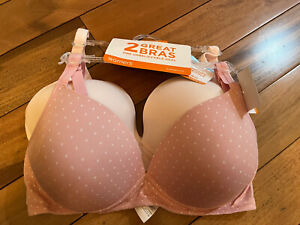 Warner’s Wome 2 Pack Set Bra Size 38C Style 4003 Multi/Pink  Color Lift Light