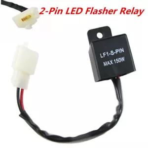 2 Pin Motorcycles LED Light Flasher Relay Turn Signal Rate Control Hyper Flash - Picture 1 of 9