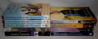 Lot of 9 Amish Christian PB Books Lewis, Copeland, Woodsmall, Sawyer & Wiseman Foto 1 de 4