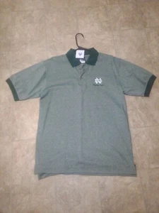 NWT Notre Dame Mens Size Medium Green Polo Shirt Officially Licensed Collegiate - Picture 1 of 4