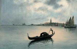 Watercolour Painting - Alberto Trevisan (1919-1978) Venice Italy - 20th Century