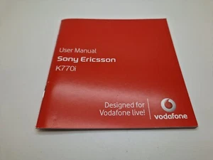 Nowy stary zapas Sony Ericsson K770i angielski przewodnik obsługi 3POST - Zdjęcie 1 z 4