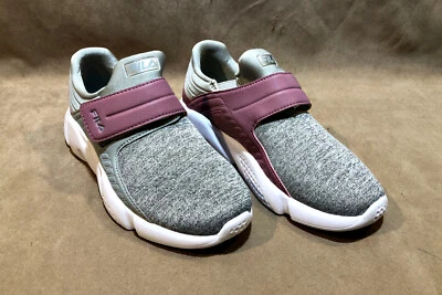 FILA Niños Talla 3 Tenis Zapatos/Zapatillas Gris y Púrpura Foto 1 de 4