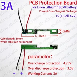 PCB BMS Protection Board for 1 packs 3.7V 18650 Li-ion lithium Battery Cell 1S - Picture 1 of 2