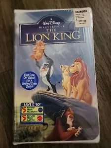 Very RARE The Lion King Masterpiece 1994 VHS 2977 VHS 1-55890-897-8 Sealed - Picture 1 of 5