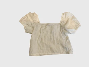 Girls Old Navy Cream Crop Top Size X Large 14/16 (A4) - Picture 1 of 6