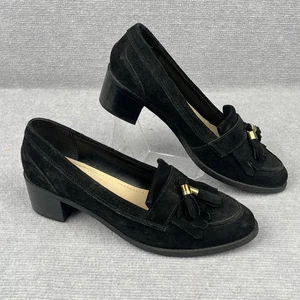 Carvela Kurt Geiger Black Suede Tassel Loafers Women’s Size 40 UK 7 - Picture 1 of 10