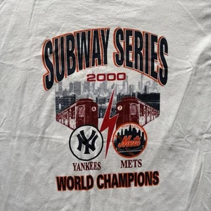 vintage 2000 Subway Series Yankees Mets tee XL Ny baseball sports - Picture 1 of 5