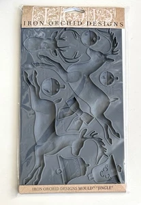 IOD Iron Orchid Designs Jingle Mould Limited Release Retired Reindeer NEW - Picture 1 of 4