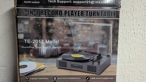 Danfi Audio -6 in 1 Record Player Bluetooth Turntable Built-in Speaker USB - Picture 1 of 7