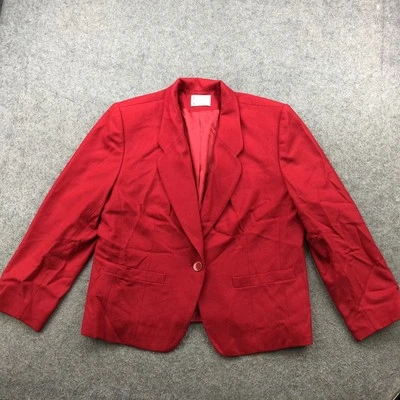 Blazer Pendleton Vintage Mujer 16W Lana Un Botón Forrado Chaqueta Hecho EE. UU. 90s Foto 1 de 4