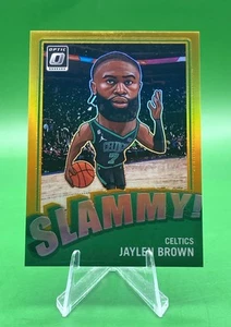 ๐04 /10 GOLD SLAMMY Jaylen Brown MVP 2023-24 Optic Prizm Case Hit Celtics #28 - Picture 1 of 18