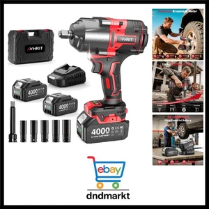 Akku-Schlagschrauber 1600N.m, 21V 1/2 Zoll Bürstenloser Schlagschrauber mit 2... - Bild 1 von 11