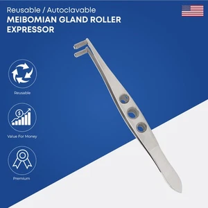 Instrumentos oftálmicos expresor de rodillos de glándula de Meibomio de acero inoxidable - Imagen 1 de 2