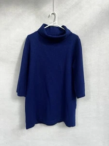 💎 COS Felted Wool JUMPER SWEATER Blue M 12 - Picture 1 of 4