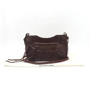 Balenciaga 242803 Red Brown Color Classic Motor Mini Crossbody Bag - Picture 1 of 7
